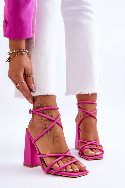 Stilīgasrnas Elegantas augstpapēžu sandales Rozā krāsas Josette