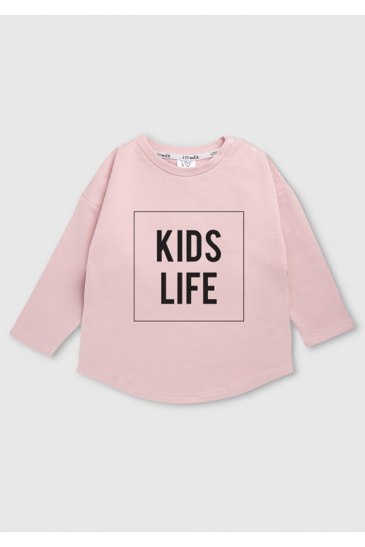 Rozā bērnu džemperis "Kids life"