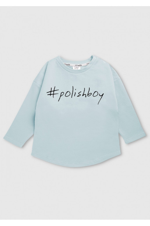 Light blue kids sweatshirt &quot;polishboy&quot;