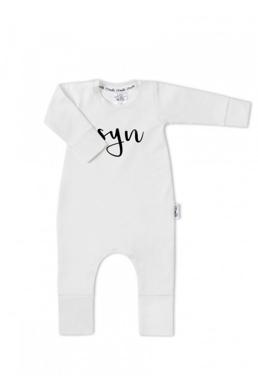 White &quot;SYN&quot; long sleeves romper