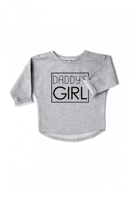 Pelēks bērnu džemperis "daddys girl"