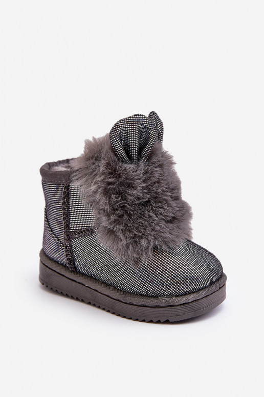 Sniega apavi siltināti ar kažokādu  Pelēkas krāsas Betty