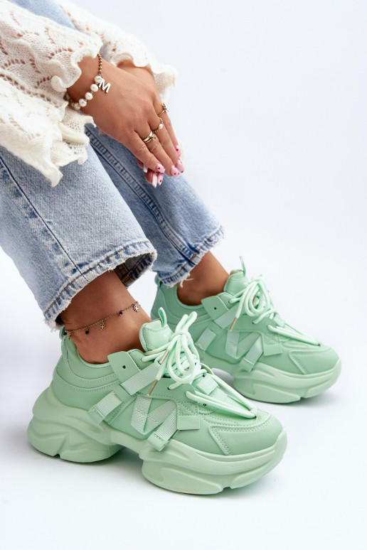 Sneakers modeļa apavi    Zaļas krāsas Windamella