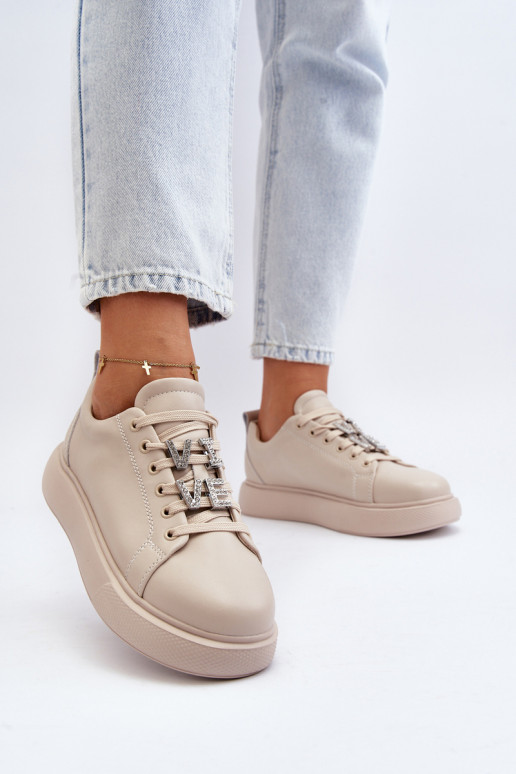   Sneakers modeļa apavi    smilšu krāsas Dysuria