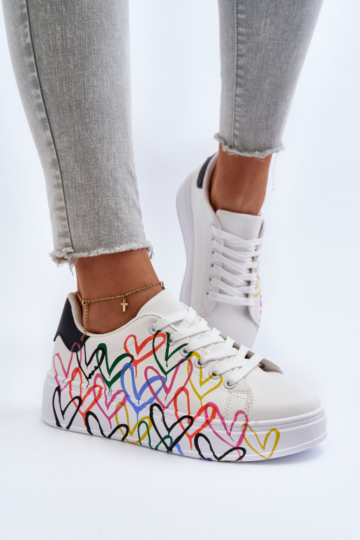   Sneakers modeļa apavi  baltas krāsas Claral
