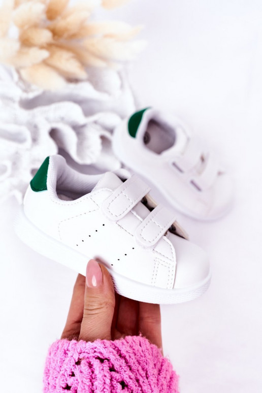Bērnu apavi Sporta apavi ar lipīgām aizdarēm Baltas-Zaļas krāsas California