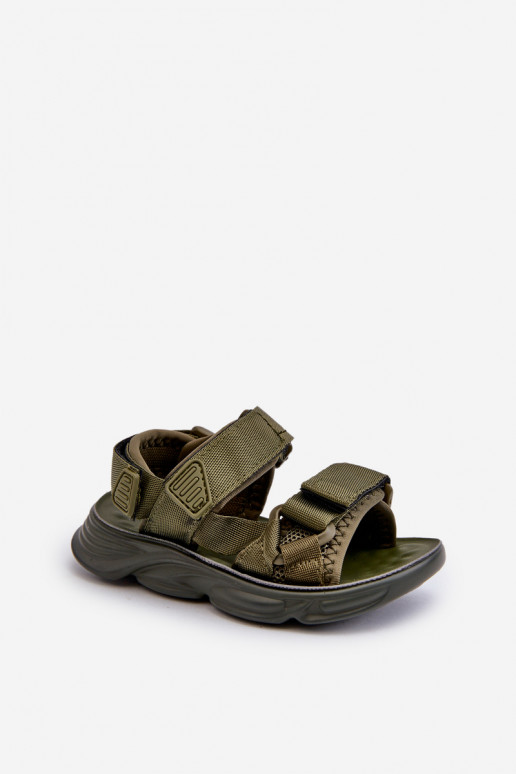 Bērnu sandales ar lipīgām aizdarēmy Zaļas krāsas Orretta