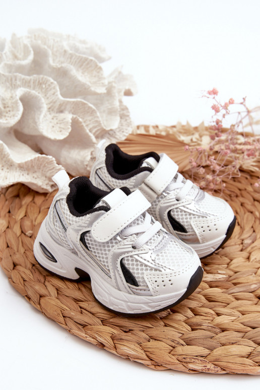 Bērnu sporta apavi Sneakers modeļa apavi ar lipīgām aizdarēm Baltas-melnas krāsas Ephona