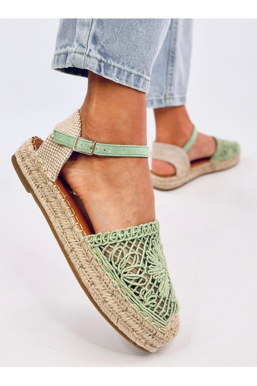 sandales ažūra espadrilas PREMAT GREEN