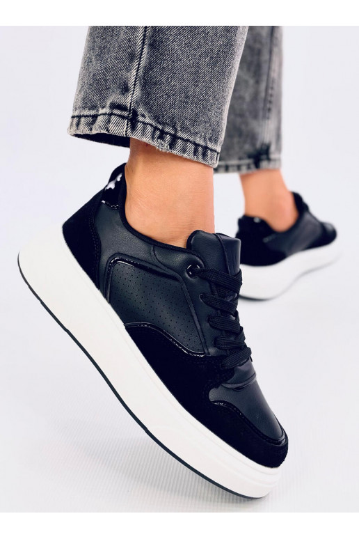 Sneakers modeļa apavi paaugstināta zole RESTANTE BLACK