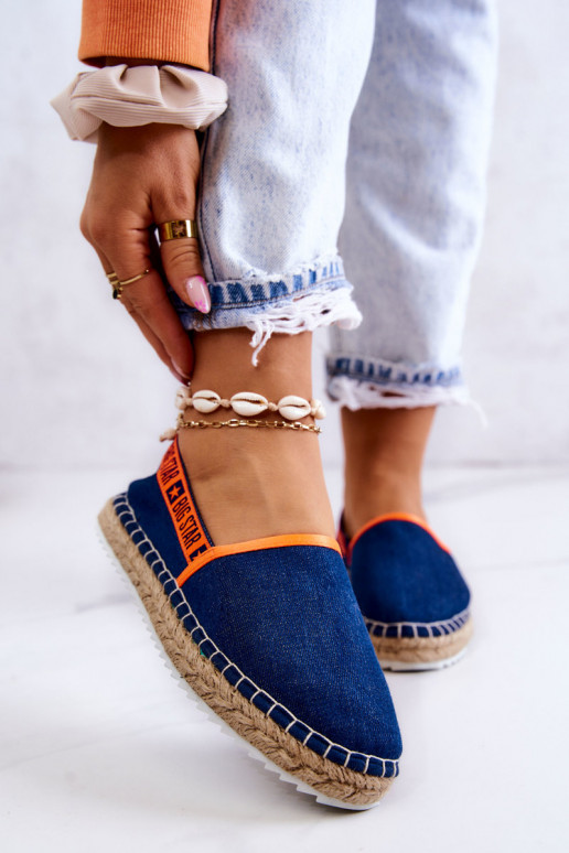 Auduma espadrilles  Big Star JJ274877 tumši zilas krāsas