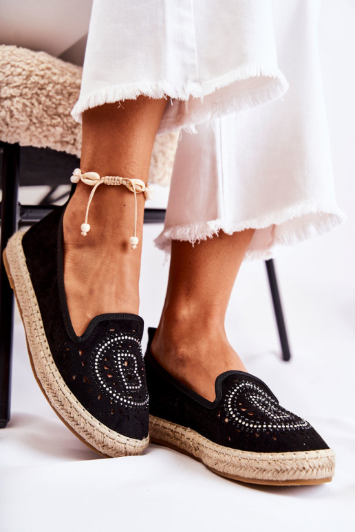     espadrilles melnas krāsas Meredith