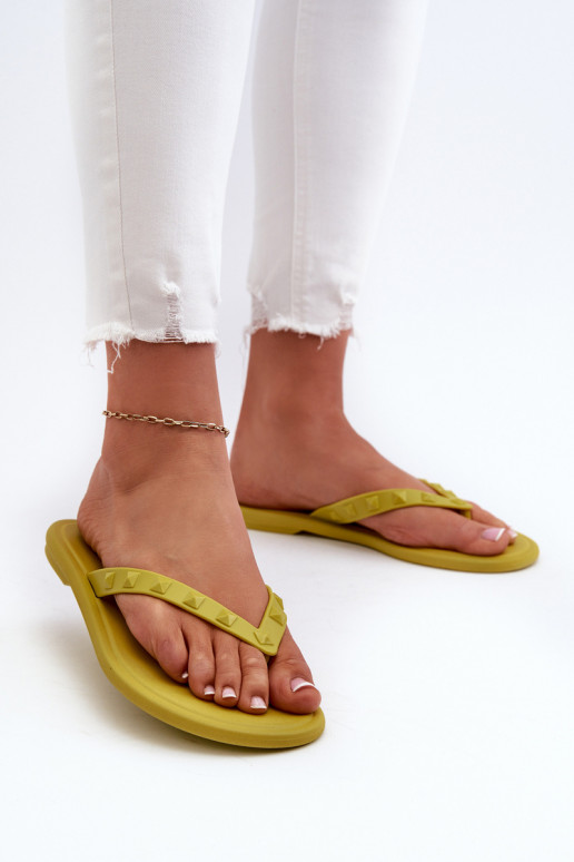 Sieviešu plakanas, elastīgas flip-Flops ZAXY JJ285253 Lime