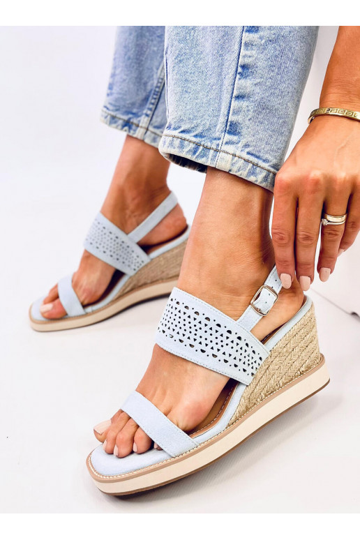 sandales espadrilas uz ķīļa DEBEVE BLUE