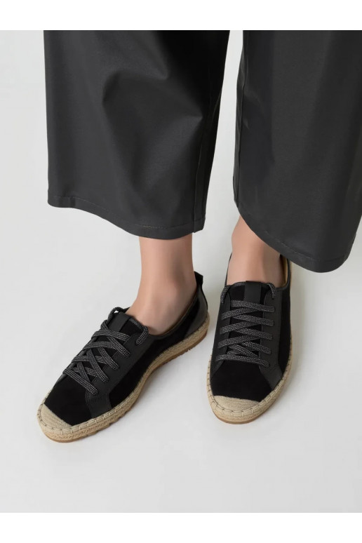 Sievišķīgs espadrilles NOIR LACE BLACK