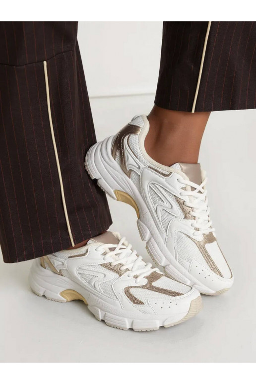 Sievišķīgs Sneakers modeļa apavi AURELIA WHITE/GOLD