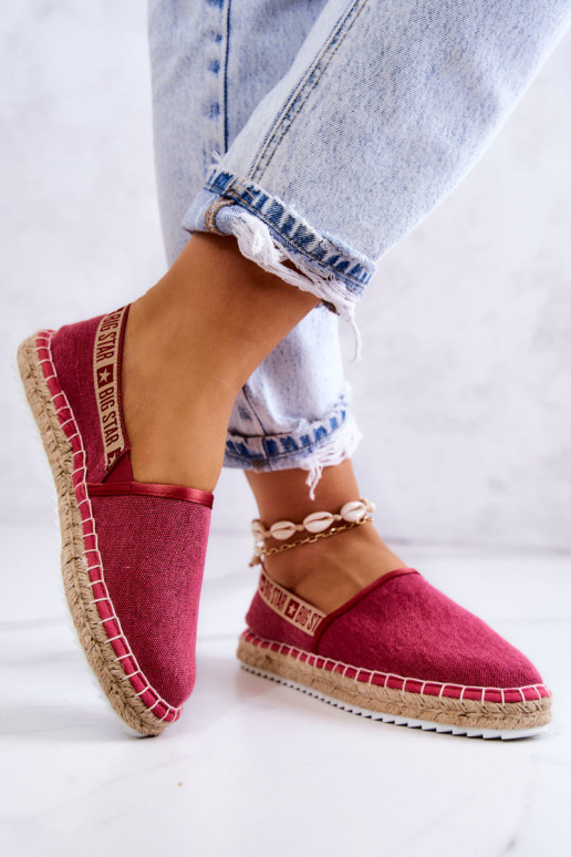 Auduma espadrilles Pārliecinošs modelis Big Star JJ274880 Tumši rozā