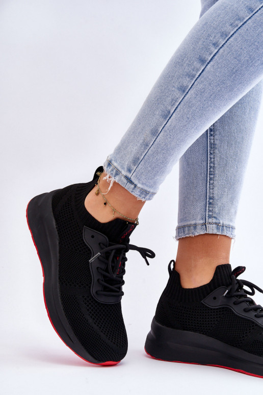 Sievišķīgs Pārliecinošs modelis Sneakers modeļa apavi Cross Jeans LL2R4032C melnas krāsas