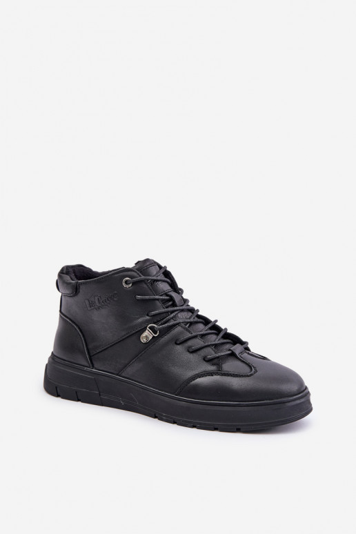 Āda siltināti Sneakers modeļa puszābaki Vīrieši Lee Cooper LCJ-24-33-2913 melnas krāsas