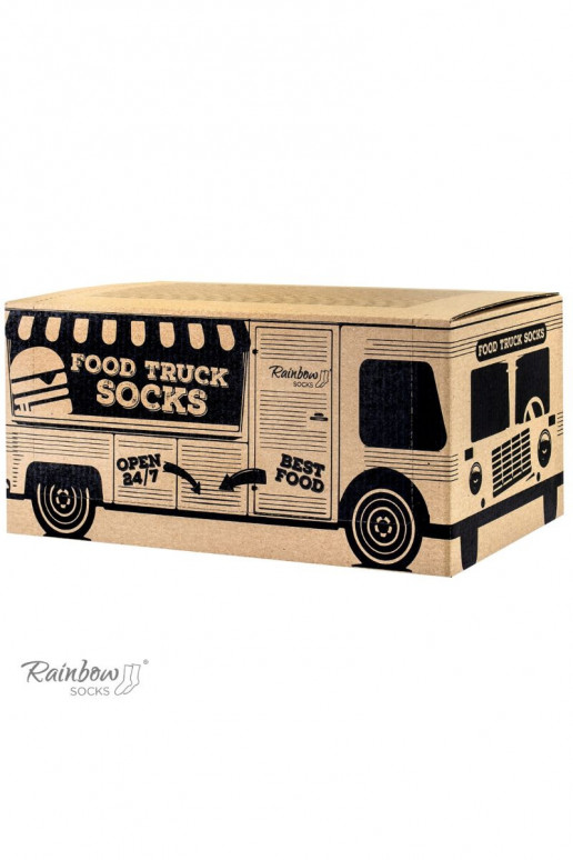 Zeķu komplekts Food Truck Socks Box Burgeru alus 3 Pāris