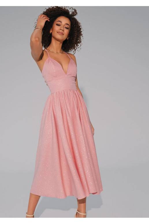 Livia - rozā midi kleita